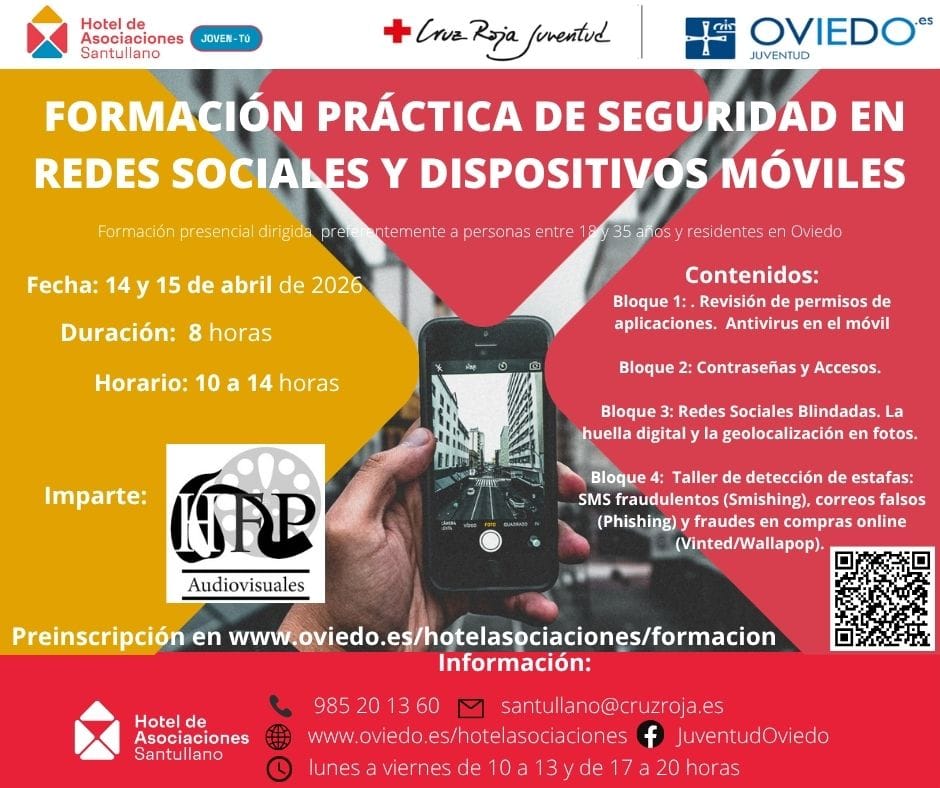 Formación práctica de seguridad en redes sociales y dispositivos móviles
